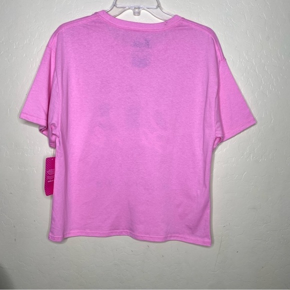 Barbie Doll Pink Graphic Striped Bathing Suit T-Shirt Tee Iconic Size Large L - Picture 4 of 9